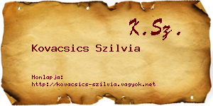 Kovacsics Szilvia névjegykártya